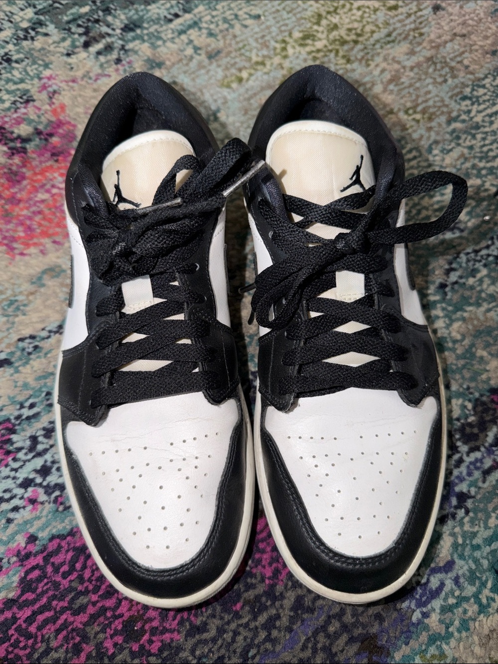 Jordan Low Top Sneakers in Black and White